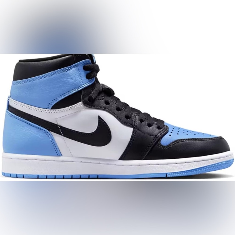 NEW The Air Jordan 1 Blue Moon NWB Nike Black and Blue Sneakers High-Top…